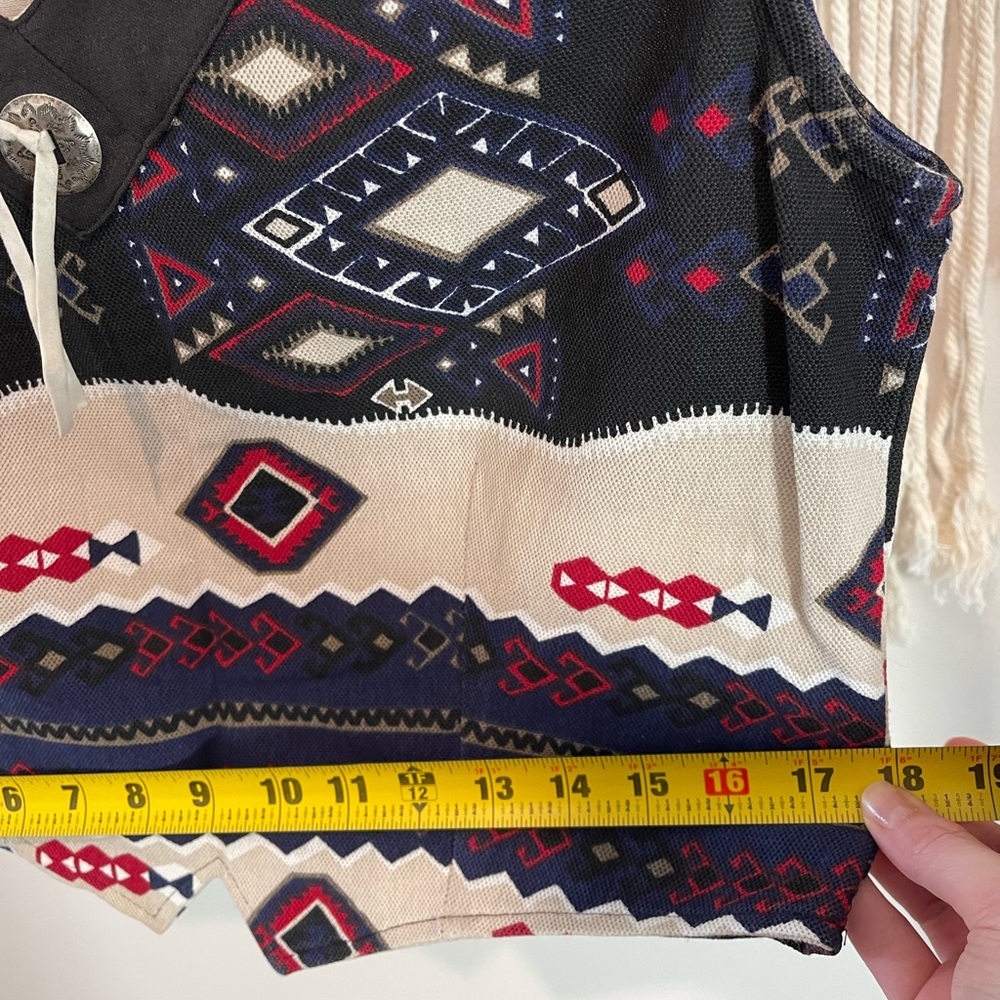 Vintage Roughrider Western Boho Chic Canvas Crop Top Size M/L - Picture 7 of 11